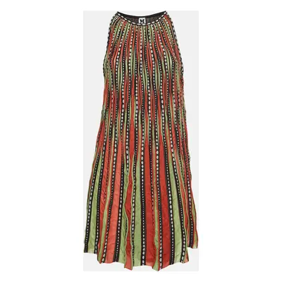 M Missoni Multicolor Alga and Bubble Pattern Knit A-Line Mini Dress