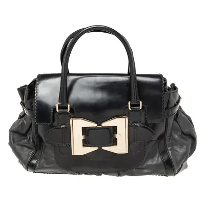 Gucci Black Leather Large Dialux Queen Tote