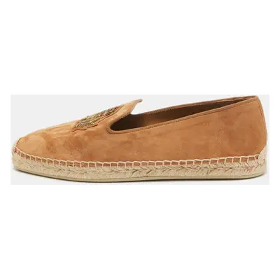 Christian Louboutin Brown Suede Nanou Orlato Espadrille Flats Size