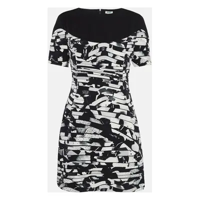 Kenzo Black Printed Crepe Mini Dress