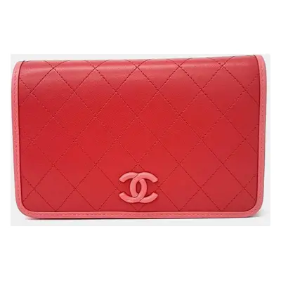 Chanel Red Leather Color Pop WOC Crossbody Bag