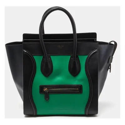 Celine Tricolor Leather Mini Luggage Tote