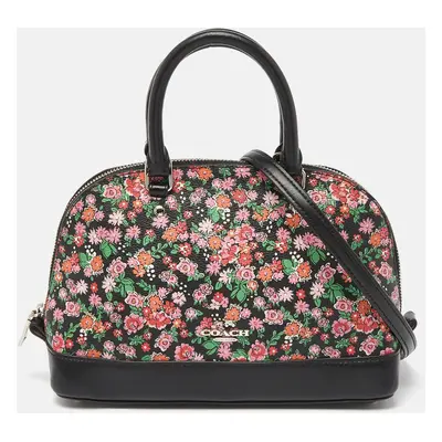 Coach Multicolor Floral Print Coated Canvas and Leather Mini Sierra Satchel