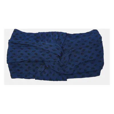 Missoni Navy Blue Knit Wide Headband