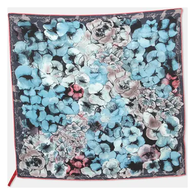 CH Carolina Herrera Multicolor Floral Printed Silk Square Scarf