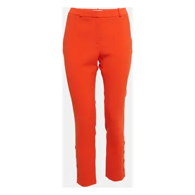 Altuzarra Orange Crepe Buttoned Pants