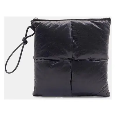 Bottega Veneta Black Leather Padded Square Pouch