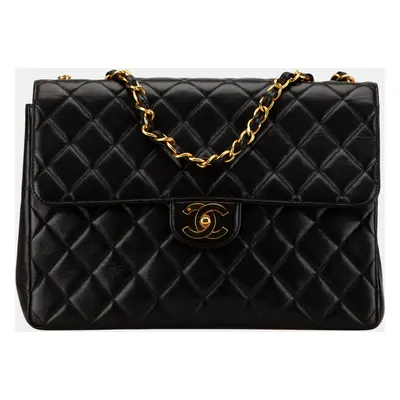 Chanel Black Jumbo Classic Lambskin Single Flap