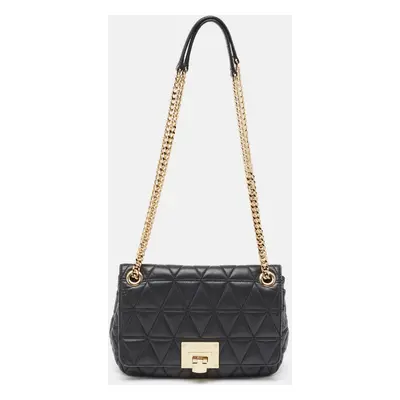 Michael Kors Black Quilted Leather Large Sloan Shoulder Bag