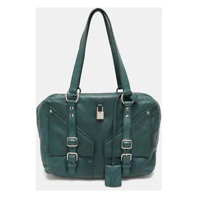 Yves Saint Laurent Green Leather Lover Satchel