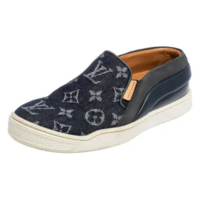 Louis Vuitton Denim Monogram Tempo Slip On Sneakers Size