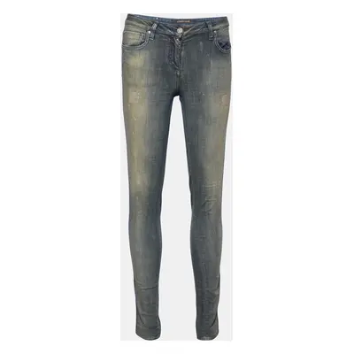 Roberto Cavalli Light Blue Faded Denim Skinny Jeans