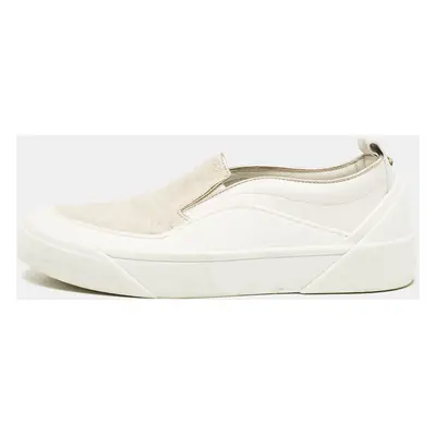 Jimmy Choo White Canvas and Rubber Slip On Sneakers Size