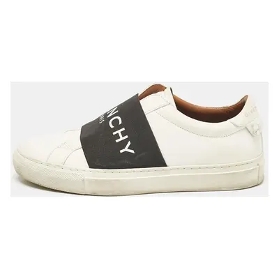 Givenchy White/Black Leather Urban Street Slip On Sneakers Size