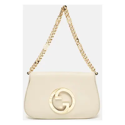 Gucci Off White Leather Small Blondie Shoulder Bag