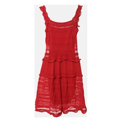 Lanvin Red Knit Knee-Length Dress TL