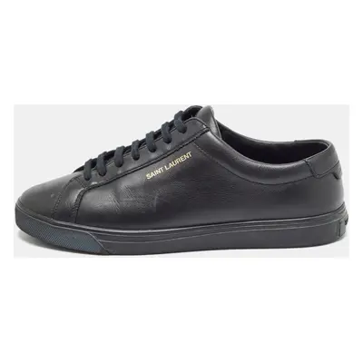 Saint Laurent Black Leather Andy Sneakers Size 38.5