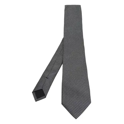 Boss By Hugo Boss Monochrome Patterned Silk Jacquard Tie