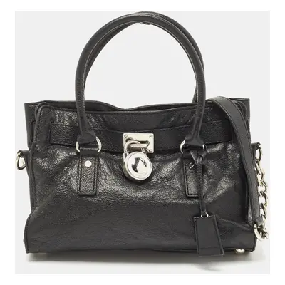 MICHAEL Michael Kors Black Leather East West Hamilton Tote