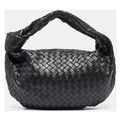 Bottega Veneta Black Intrecciato Leather Classic Jodie Hobo