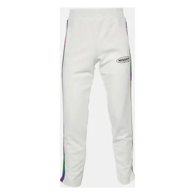 Palm Angels x Missoni Off-White Jersey Contrast Trim Sweatpants