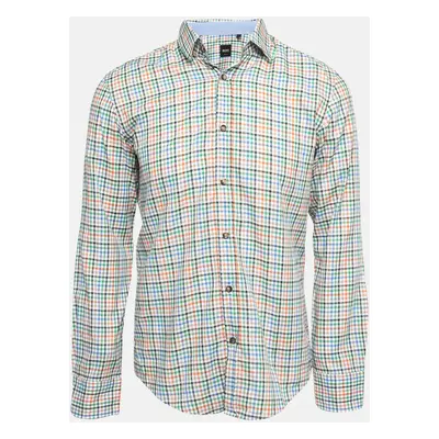 Boss By Hugo Boss Multicolor Plaid Cotton Full Sleeve Slim Fit Shirt