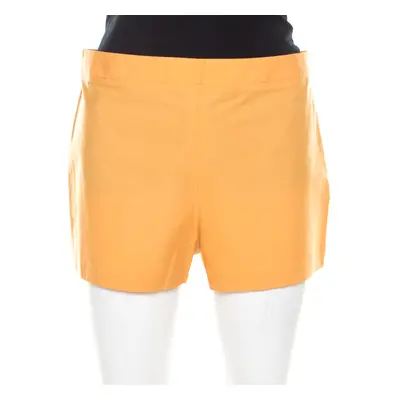 Salvatore Ferragamo Orange Cotton Stretch Hot Pants