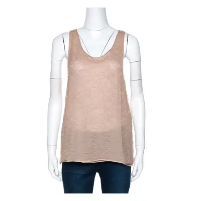 Chloe Beige Lace Sleeveless Top