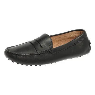 Tod's Black Leather Penny Loafers Size