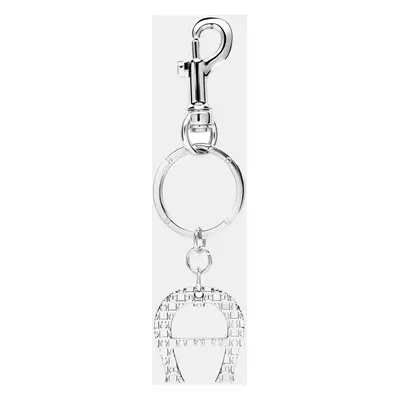 Aigner Silver shiny silver Metal Basics Keyring with Dadino Logo Silver Coloured