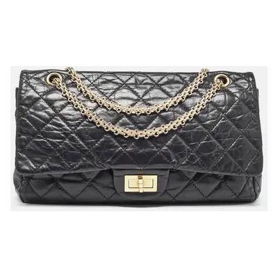 Chanel Black Quilted Aged Leather Reissue 2.55 Flap Bag