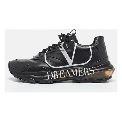 Valentino Black Leather V Logo Dreamers Sneakers Size