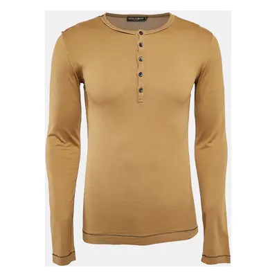 Dolce & Gabbana Brown Jersey Long Sleeve T-Shirt