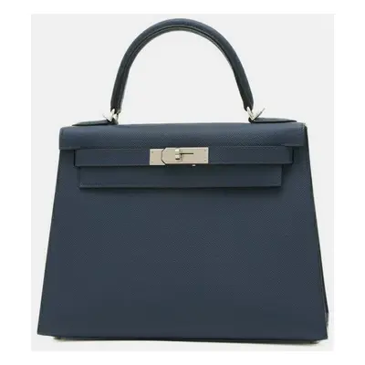 Hermes Deep Blue Epsom Kelly Handbag