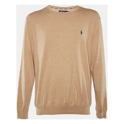 Polo Ralph Lauren Beige Cotton Knit Long Sleeve Jumper 2XL