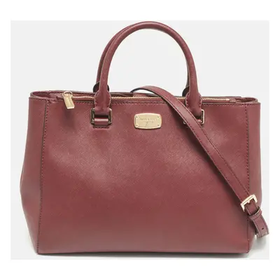 Michael Kors Burgundy Leather Kellen Tote