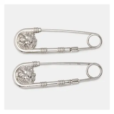 Versace Silver Tone Safety Pin Brooch Set of Two