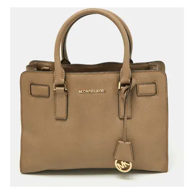 Michael Kors Beige Leather Hamilton East West Tote