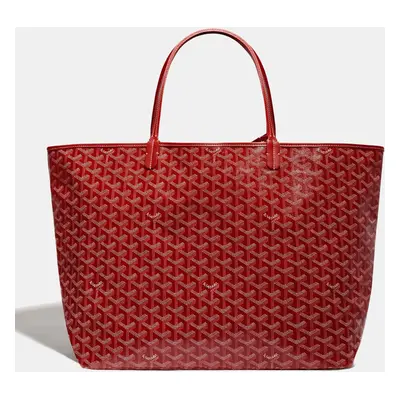 Goyard Red Goyardine Coated Canvas and Leather Saint Louis GM Tote