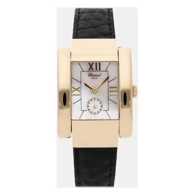 Chopard White Mother Of Pearl 18k Yellow Gold La Strada Quartz Women's Wristwatch mm