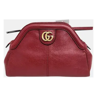 Gucci Red Leather Rebelle Small Shoulder Bag