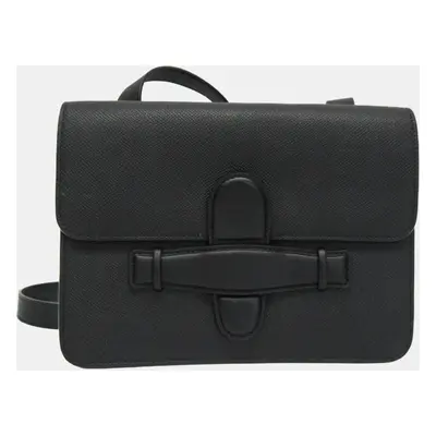 Celine Black Leather Symmetrical Shoulder Bag