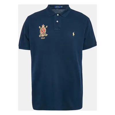 Polo Ralph Lauren Navy Blue Cotton Pique Polo T-Shirt