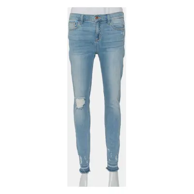 Sneak Peek Blue Denim Distressed Skinny Jeans