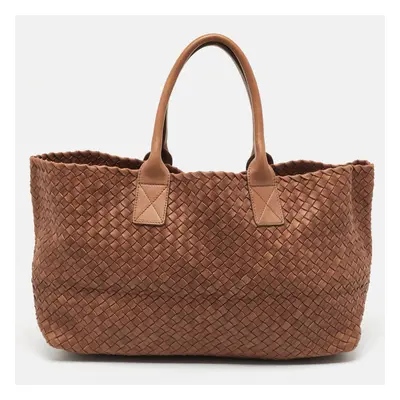 Bottega Veneta Brown Intrecciato Leather Cabat Shopper Tote