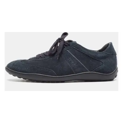 Tods Blue Suede Low Top Sneakers Size 39.5