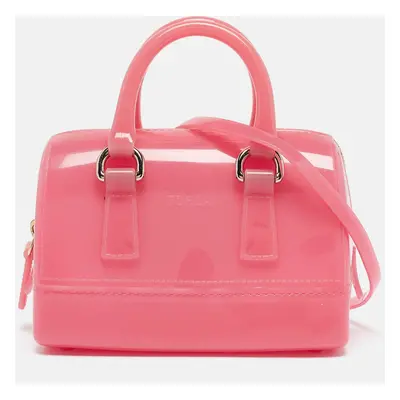 Furla Pink Rubber Mini Candy Satchel