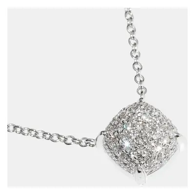 Tiffany & Co. 18K White Gold Diamond Pendant Necklace