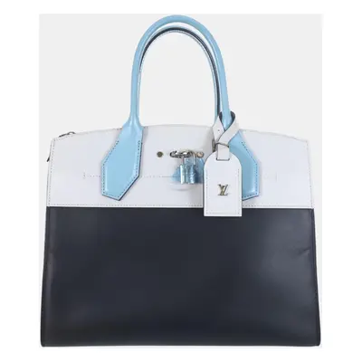 Louis Vuitton Two-Tone Leather City Steamer MM Shoulder Bag