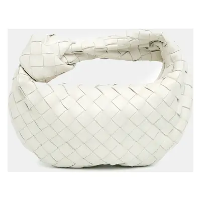 Bottega Veneta White Intrecciato Mini Jodie Bag